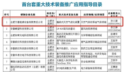 點贊！萬豪能源入選安徽省首臺套重大技術裝備目錄——市場營銷策劃方案